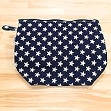 おむつポーチ　ネイビースター　制菌素材+デオドラント加工で防臭抗菌　裏面は撥水加工でしみません