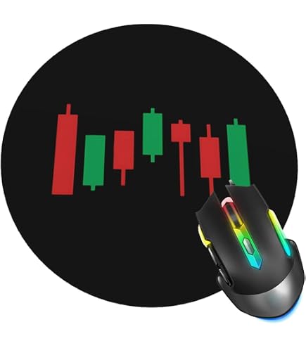 Cool Market Trading Graph Mouse Pad, 9.5 X 7.9 Inch, Super Smooth Glide For Wireless Or Gaming Mice, Non-Slip Rubber Base, Perfect For Work Or Play