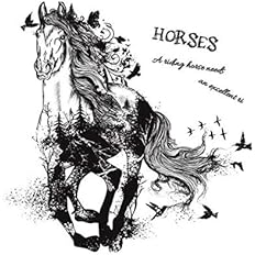 Amazon ウォールステッカー 動物 おしゃれ 馬 モノトーン アニマル ステッカー アルファベット 文字 はがせる モノクロ 鳥 ウォールシール かっこいい アメリカン レトロ シール 英字 英文 インパクト 風景 クラシカル 派手 大きいwallsticker 黒色 リビング 玄関 寝室