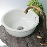 【Matilda】スワンキー（アンティーク・ブラス）×【Plan de Paris】クレストホワイト 単水栓 手洗い器 排水金具 セット