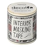 ニトムズ インテリアマスキングテープ 50mm フラワー/レッド M3616