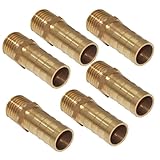 Fenteer 6本入 継手コネクタセット　真ちゅう　12mm