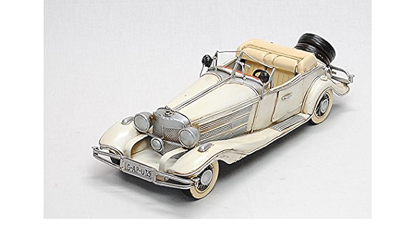 Amazon ブリキのおもちゃ 自動車 クラシックカー メルセデスベンツ500k風 オープンカー ホワイト プラモデル 通販