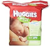 Huggies Natural Care Baby Wipes, Refill Pack, Fragrance Free 184-Count (Pack of 3) (並行輸入品)