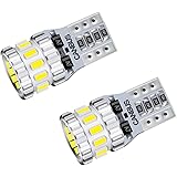 T10 LED 爆光 ホワイト 2個 キャンセラー内蔵 LED T10 車検対応 3014LEDチップ18連 12V 車用 ポジション/ライセンスランプ/ナンバー灯/ルームランプ (2個セット)