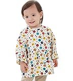 【SEBLES】 ベビー キッズ スモック キュート エプロン 防水 幼稚園 0歳 ～ 3歳 全4種類 サイズ S M L クロスセット (Ｃタイプ,S)