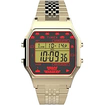 Amazon | TIMEX x PAC-MAN T80 34mm 腕時計, パックマンシルバー