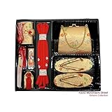 七五三 着物 女の子用 箱セコセット（草履18ｃｍ）金襴「金」DHS305