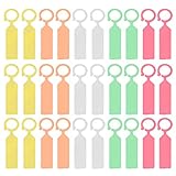 ゴシレ Gosear 100 PCS のプラスチック防水庭の植物の木の花ぶら下げラベルタグラベリング植物看板プラグマルチカラー