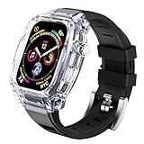 コンパチブル Apple Watch Ultra バンド 一体型 45mm アップルウォッチバンド スポーツバンド ゴムベルト 通気 防水 