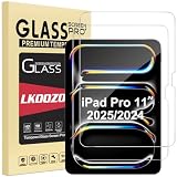 LKOOZO ガラスフィルム iPad Pro 11インチ (M4) 2024 専用 液晶保護フィルム ガイド枠付き 強化ガラスフィルム HDクリア (2枚セット)