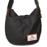 オープンポケットが便利なキャンバスラウンドミニショルダー BK