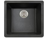 MR Direct 805 Black TruGranite Single Bowl Kitchen Sink [並行輸入品]