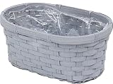 大橋新治商店 フラワーアレンジメントに 竹製フラワーベース Gris オーバル 3.5号W 24×14×10.5cm 25-533