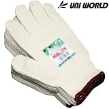 ユニワールド/純綿ゴム入り 鳶鯛 国産軍手/12双×10セット(120双入り) カラー：キナリ サイズ：フリー 品番：075