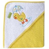 Luvable Friends Umbrella Animal Woven Terry Hooded Towel, Yellow by Luvable Friends [並行輸入品]