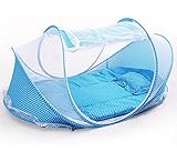 Freedi Baby Travel Bed Folding Crib Mosquito Netベッドポータブルfor 0 – 18ヶ月幼児用 110*65*60cm ブルー Z1521385DXVN