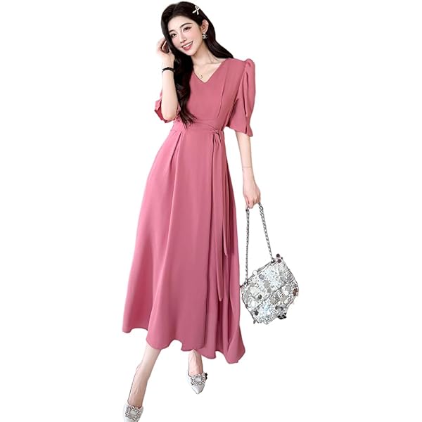 Amazon.co.jp: [かぐれ] 『2WAY仕様』ウールトロVネックワンピース