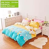 CHENGYI 100％コットン子供掛けカバーシングルピース1.1m漫画キルトカバーシングルピース ( 色 : R )