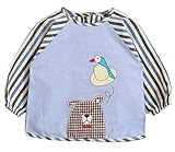 キッズ スモック キッズスモック 子供 絵画用 防水エプロン ブルー