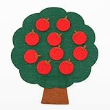 エレガンテポポ 10までの数を学習できる 手作りフェルト教材【リンゴの木】 日本製 fe-apple