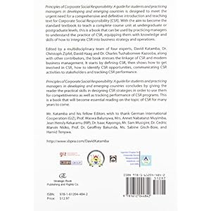 Principles of Corporate Social Responsibility (Csr): A Guide for Students and Practicing Managers in Developing and Emerging Countries