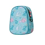 SUNVENOボトルバッグ絶縁二重ボトルホルダーかわいいトートバッグブレストミルクストレージショルダーバッグ (蓝底象)