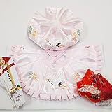 【日本製】お宮参り小物4点セット 女の子 大黒帽 よだれかけ お守り袋【ギフト対応】