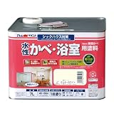 アトムハウスペイント 水性かべ・浴室用塗料(無臭かべ) 7L ミルキーホワイト