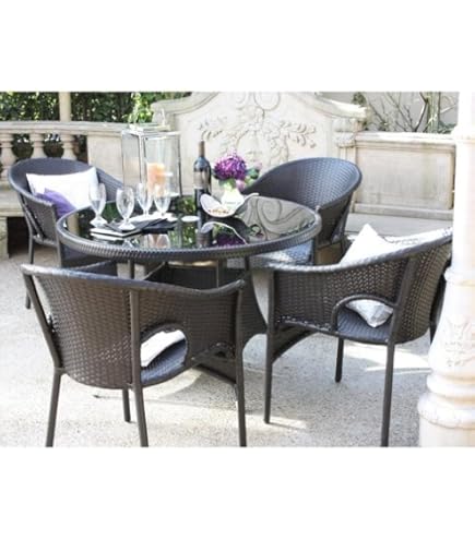 Amazon.co.jp: 高級人工ラタン ガーデンチェア テーブル 5点セット