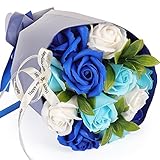 Yobansa 造花 フレグランス ソープフラワー プレゼント 花束 石鹸 薔薇 枯れない 花 バラ ブーケ プレゼント 結婚祝い 誕生日 母の日 父の日 定年祝い 還暦祝い 新築祝い 送別会 メッセ