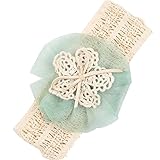Nice Days（ナイス　ディズ） 赤ちゃん　子供のヘアバンド　可愛いレース花　ヘアクリップ ヘアアクセサリー (グリーン)