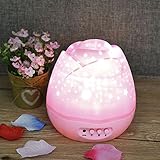 LEDナイトライト、回転プロジェクターランプUSB電源供給ローズつぼみ型、子供キッズベビースリープNightlight ピンク 15254336879851