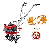 ホンダ 耕運機 プチな 一輪移動タイヤ＋イエロースパイラルローター350セット