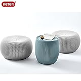 KETER ガーデンファニチャー ニット コージーアーバン 3点セット ミスティブルー/グレイ（テーブル×１　チェアー×2） テーブルセット ガーデンテーブル ガーデンチェアー ケター ケーター ベラ