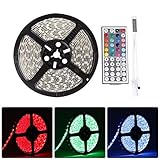 LEDMO 5050 RGB 300LEDs Waterproof LED Strip Light with 44 Key IR Remote Controller, Multi-colors, Pa