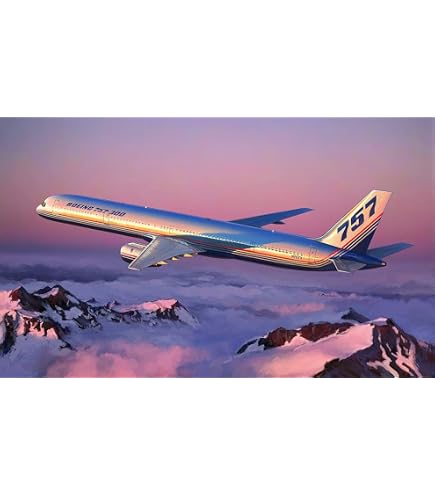 Zvezda 7032 – Boeing 757-200 1:144 – Maquette Plastique à Assembler – 2 Types De Moteurs – Décalcomanies Icelandair – Support Inclus – Dès 14 Ans