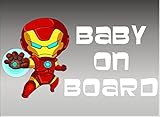 Ironman Baby On Board、デカール、ビニール、ステッカー、グラフィック