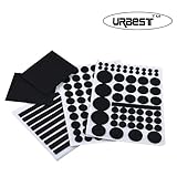 URBESTブラック132個4 mm厚各種サイズHeavy Duty家具プロテクターフェルトパッドwith Durable self-stick Adhesive for椅子机、 u8