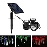 ALLOMN 3pcs Colorful Solar Powered RGB LED Submarine Light Underwater Projector Spotlight IP68 Waterproof Lamp for Garden Landscape Park Rockery Pool Pond Corridor Fish Tank Aquarium [並行輸入品]