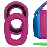 Geekria イヤーパッド Comfort 互換性 パッド ロジクール Logicool G435, G335 ヘッドホンに対応 パッド イヤー/イヤーカップ メッシュファブリック(赤)