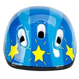 ヘルメット 子供用 軽量 自転車 スケートボード 通気 6ホール Helmet 可愛い　キッズ　スケートボード　ジュニア　通学 プレゼント　ブルー星柄