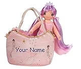 Personalized DC -ピンクとゴールドマーメイドプリンセス生意気なKidzファッションペットSak Stuffed Animal Toy Withバッグ