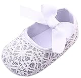 EOZY ベビー靴 赤ちゃん 女の子 キッズシューズ スニーカー 第一歩 柔らかい 子供 カジュアル すべり止め リボン 出産お祝い ベビープレゼント (10CM, D)