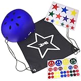 J@G 自転車 子供 大人用 ヘルメット カスタマイズステッカーシート ナップサック付き 10カラー 3サイズ (E-ネイビー（艶消し）, S（50-54cm）)