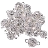 Anopono マグネットクラスプ 磁気クラスプ 10mm 30個セット シルバー 留め具 アクセサリーパーツ ブレスレット ネックレス ハンドメイド用 金具 簡単着脱