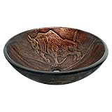 enbol強化バスルームガラスVessel Vanity Round Artisticシンク GS-L9100