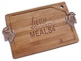 Chloe and Madison "ホーム調理Meals "竹カッティングボードwith銅ブドウデザインハンドル