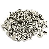 両面特大カシメ 超足長 頭13mm 足15mm シルバー(ニッケル) 50組セット