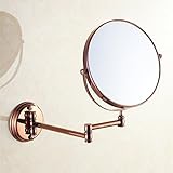 8インチ両面壁マウントメイクアップミラー360度回転Extendable CosmeticミラーFloding、簡単に配置、バスルームアクセサリー